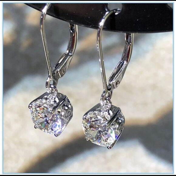 New 18k Water drop Shiny Dangle Earrings - Picture 2 of 7